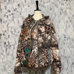 Dressed in LALA Camouflage Hoodie with Patches